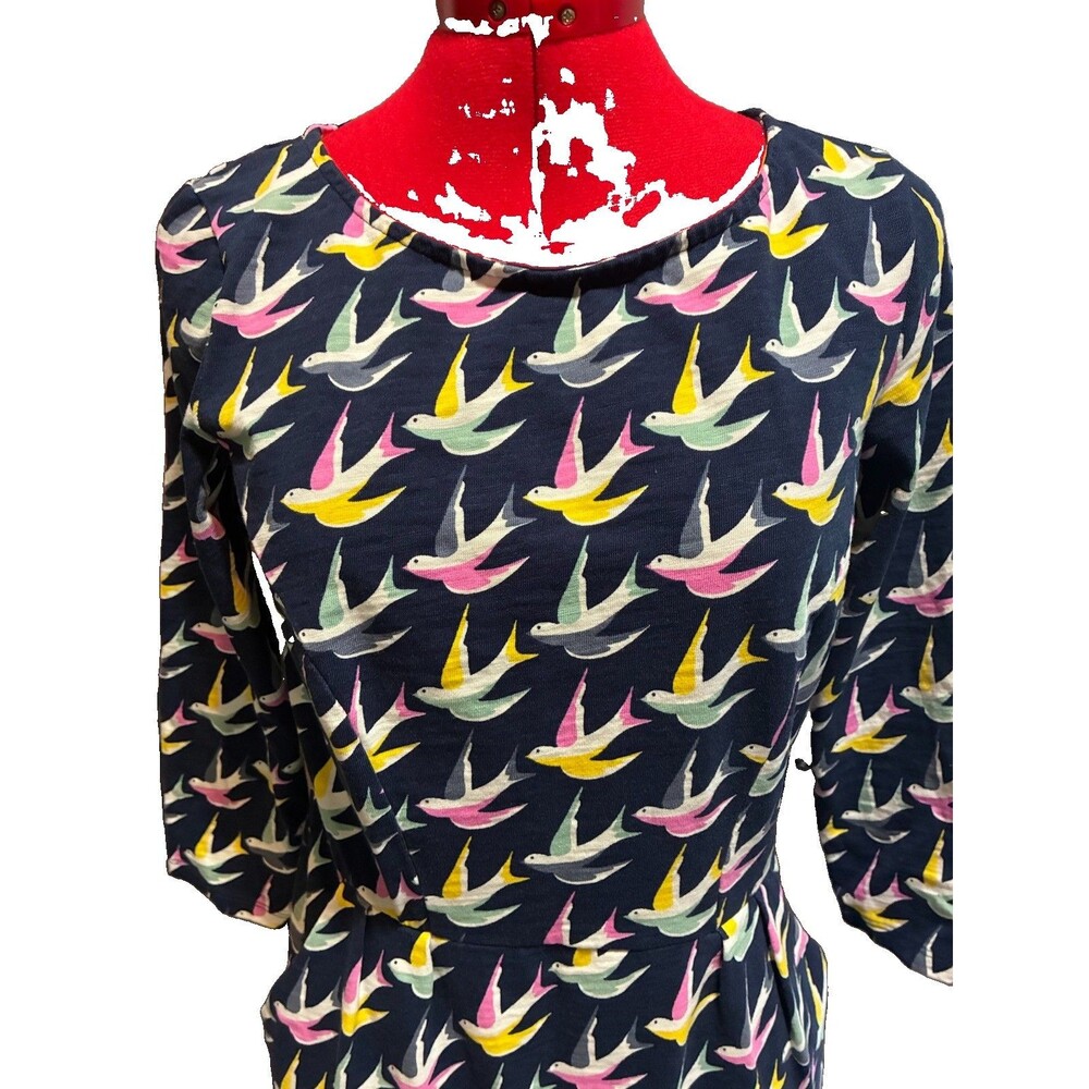 Boden Women’s Blue Bird Dress Size 6 - Picture 2 of 8